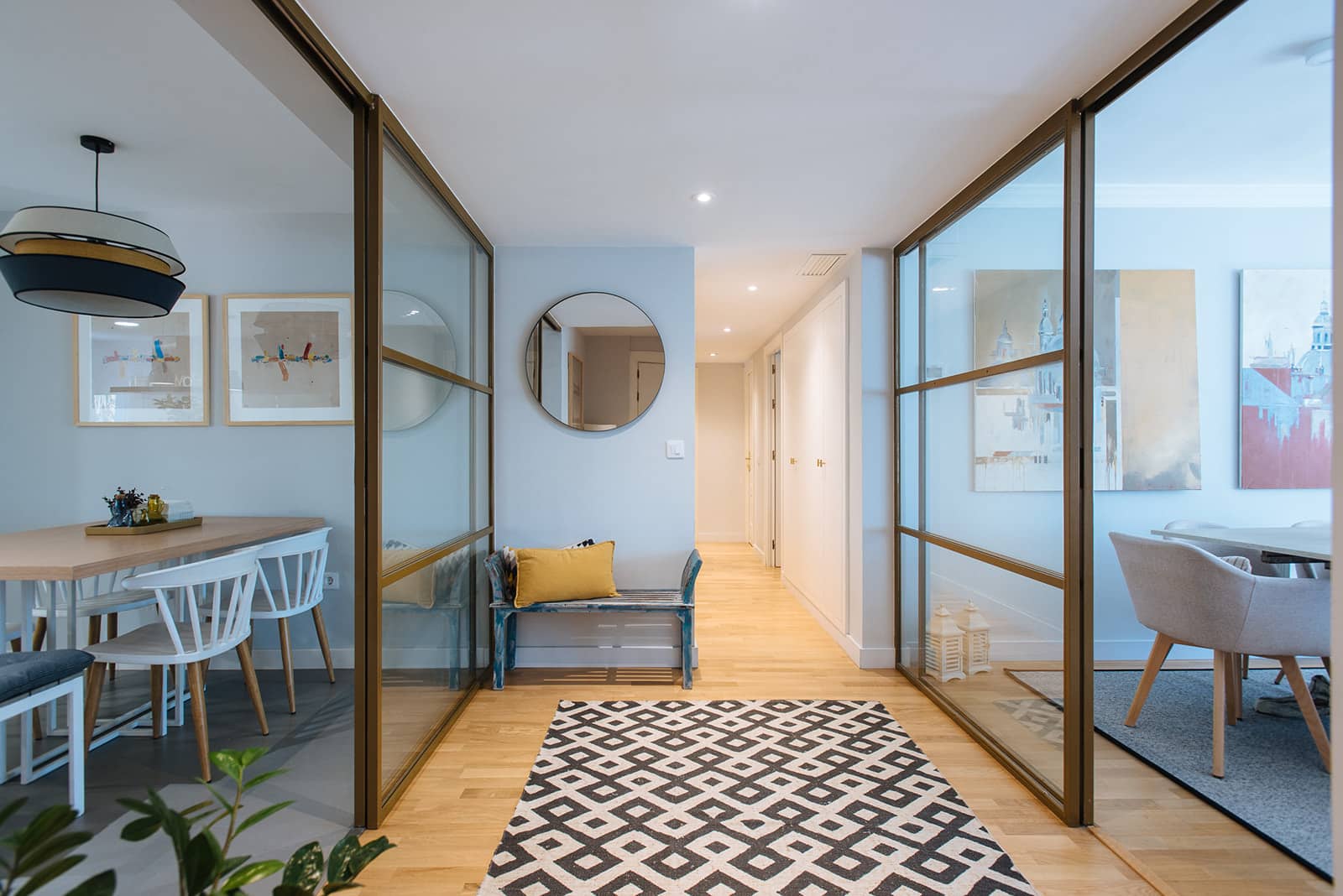 puerta cristal perfil hierro